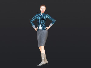 Woman 41 With 52 Animations 32 Morphs 3D Model
