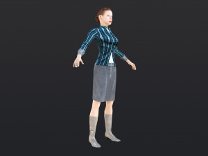 Woman 41 With 52 Animations 32 Morphs 3D Model
