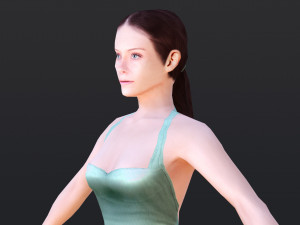 Woman 42 With 52 Animations 32 Morphs 3D 模型