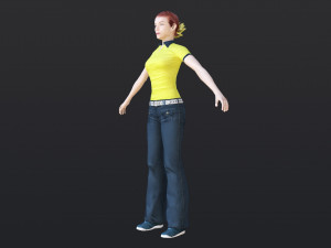 Woman 43 With 52 Animations 32 Morphs 3D Model