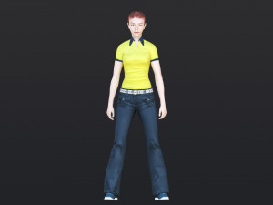 Woman 43 With 52 Animations 32 Morphs 3D Model