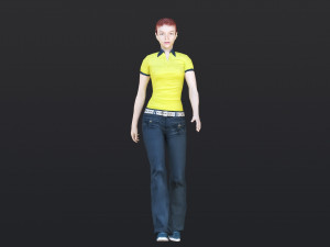 Woman 43 With 52 Animations 32 Morphs 3D Model