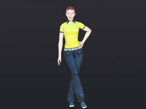 Woman 43 With 52 Animations 32 Morphs 3D Model