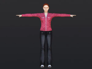 Woman 44 With 52 Animations 32 Morphs 3D Model