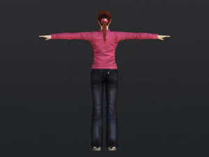 Woman 44 With 52 Animations 32 Morphs 3D Model