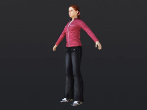 Woman 44 With 52 Animations 32 Morphs 3D Model