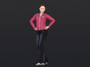 Woman 44 With 52 Animations 32 Morphs 3D Model