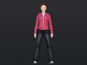 Woman 44 With 52 Animations 32 Morphs 3D Model