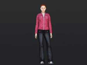 Woman 44 With 52 Animations 32 Morphs 3D Model