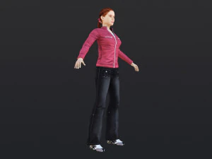 Woman 44 With 52 Animations 32 Morphs 3D Model
