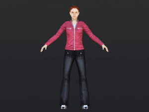 Woman 44 With 52 Animations 32 Morphs 3D Model