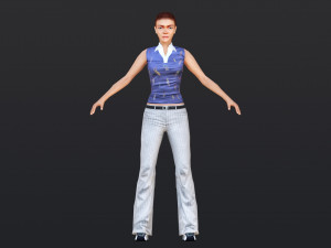 Woman 45 With 52 Animations 32 Morphs Model 3D