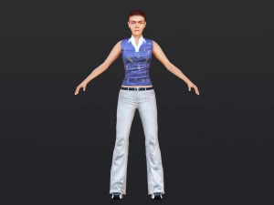 Woman 45 With 52 Animations 32 Morphs 3D Model
