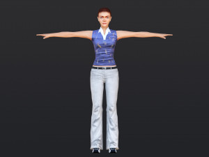 Woman 45 With 52 Animations 32 Morphs Model 3D