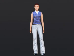 Woman 45 With 52 Animations 32 Morphs 3D Model