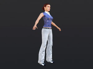Woman 45 With 52 Animations 32 Morphs 3D Model