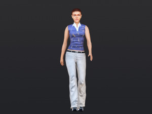 Woman 45 With 52 Animations 32 Morphs Model 3D