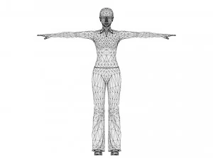 Woman 45 With 52 Animations 32 Morphs 3D Model