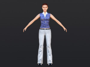Woman 45 With 52 Animations 32 Morphs Model 3D