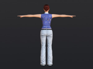 Woman 45 With 52 Animations 32 Morphs Model 3D