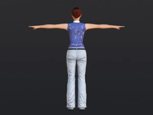Woman 45 With 52 Animations 32 Morphs 3D Model