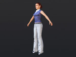 Woman 45 With 52 Animations 32 Morphs 3D Model