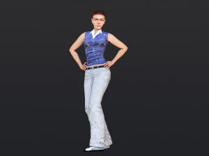 Woman 45 With 52 Animations 32 Morphs 3D Model