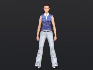 Woman 45 With 52 Animations 32 Morphs Model 3D