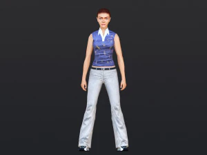Woman 45 With 52 Animations 32 Morphs 3D Model