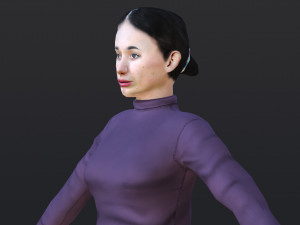 Woman 47 With 52 Animations 32 Morphs 3D Model