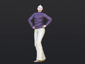 महिला 47 52 एनिमेशन 32 रूप के साथ 3D मॉडल