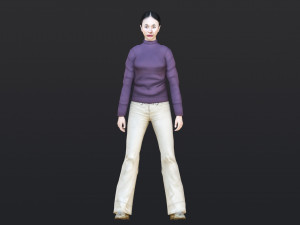 Woman 47 With 52 Animations 32 Morphs 3D Model