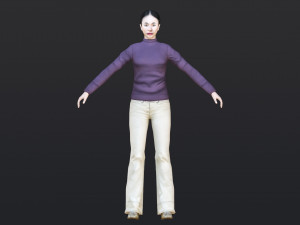 Woman 47 With 52 Animations 32 Morphs 3D Model