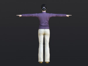Woman 47 With 52 Animations 32 Morphs 3D Model