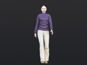 Woman 47 With 52 Animations 32 Morphs 3D Model