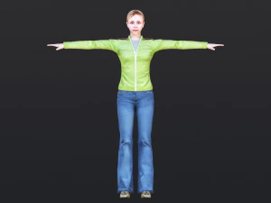 Woman 48 With 52 Animations 32 Morphs 3D Model