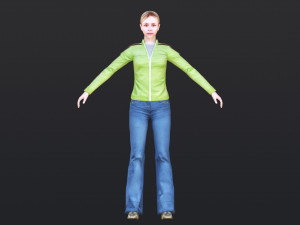Woman 48 With 52 Animations 32 Morphs 3D 模型