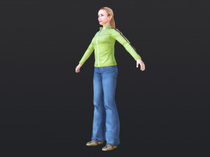 Woman 48 With 52 Animations 32 Morphs 3D 模型