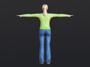 Woman 48 With 52 Animations 32 Morphs 3D 模型