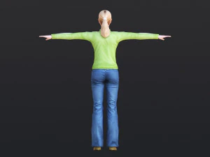 Woman 48 With 52 Animations 32 Morphs 3D Model