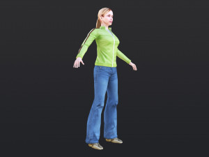 Woman 48 With 52 Animations 32 Morphs 3D 模型