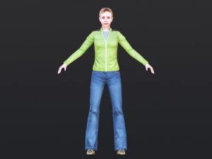 Woman 48 With 52 Animations 32 Morphs 3D Model
