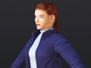 Woman 50 With 52 Animations 32 Morphs 3D Model
