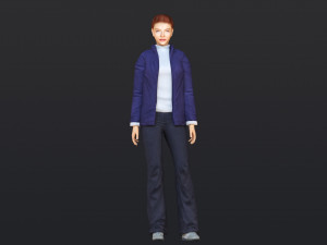 Woman 50 With 52 Animations 32 Morphs 3D-Modell