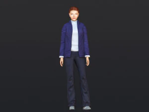 Woman 50 With 52 Animations 32 Morphs 3D Model
