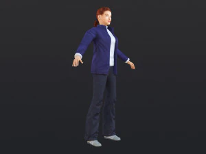 Woman 50 With 52 Animations 32 Morphs 3D Model