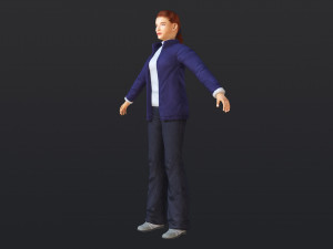 Woman 50 With 52 Animations 32 Morphs 3D-Modell