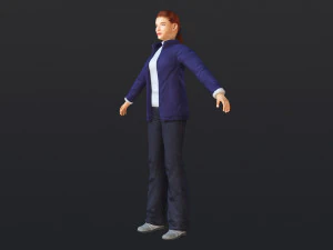 Woman 50 With 52 Animations 32 Morphs 3D Model