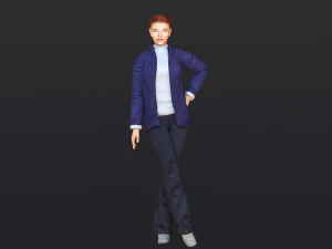 Woman 50 With 52 Animations 32 Morphs 3D Model