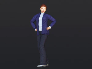 Woman 50 With 52 Animations 32 Morphs 3D Model